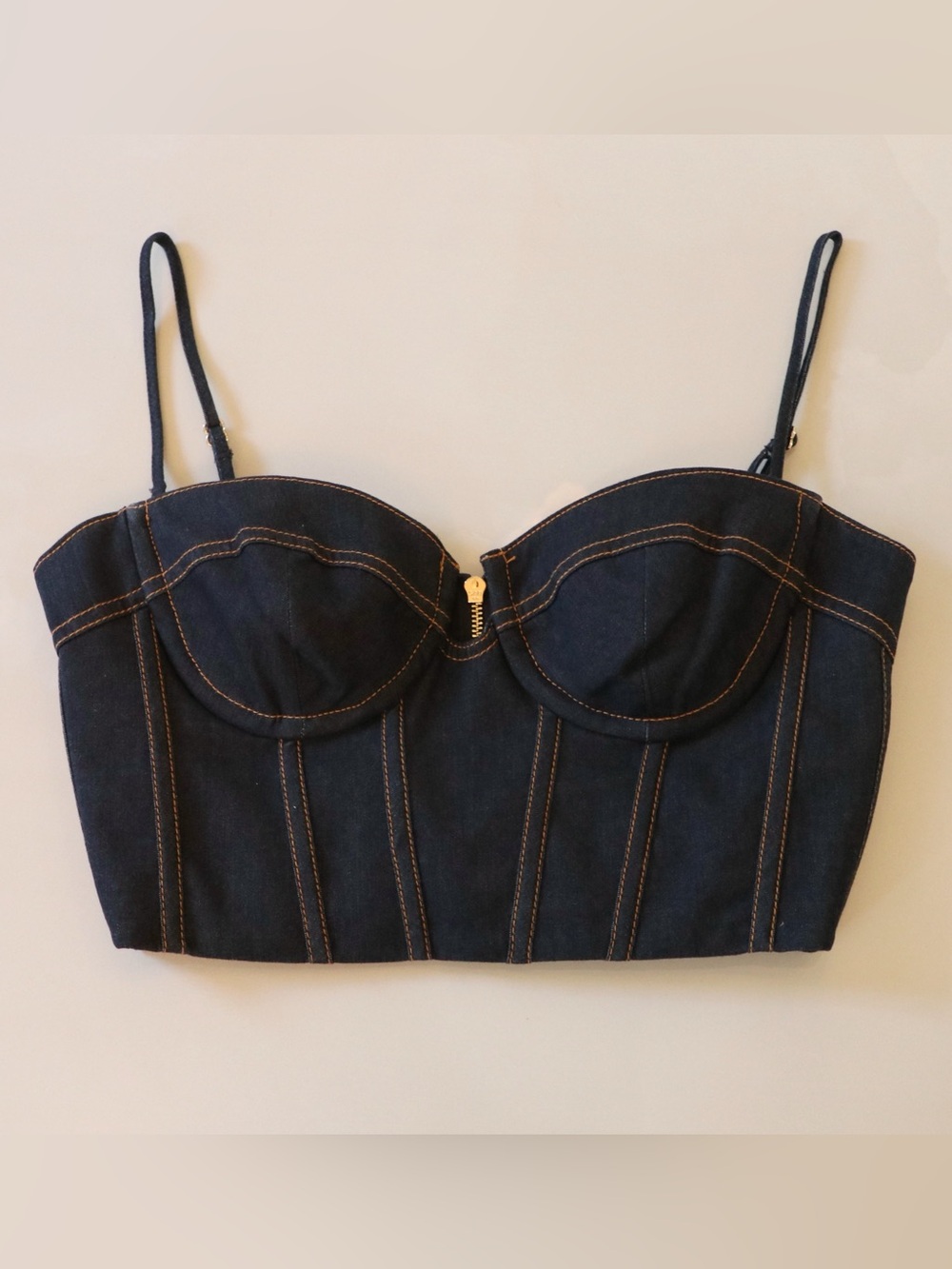 ZIMMERMANN Crush Denim Corset Top - Picture 11 of 16